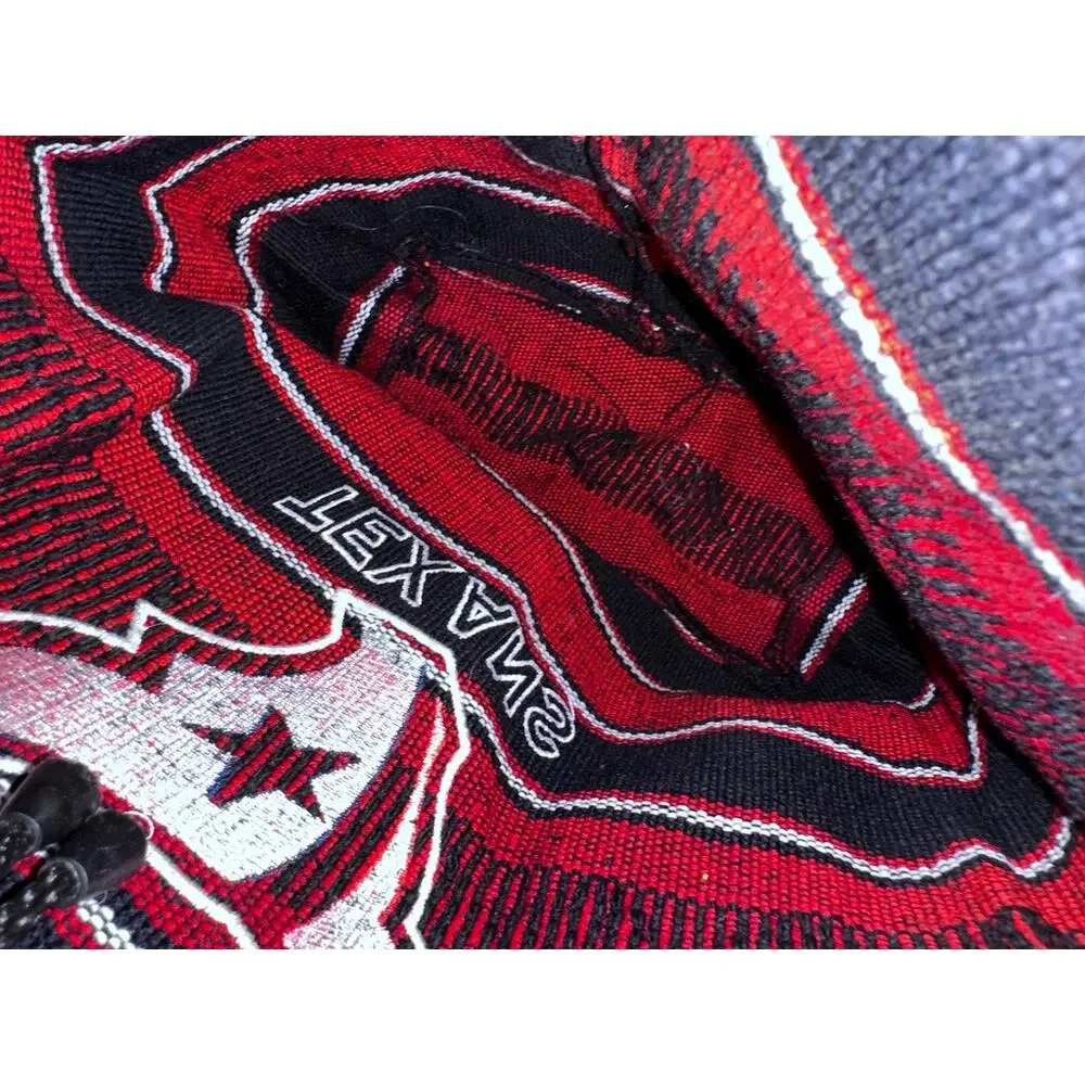 Houston Texans NFL Unisex Mexican Falza Blanket Drawstring Backpack Red / Navy